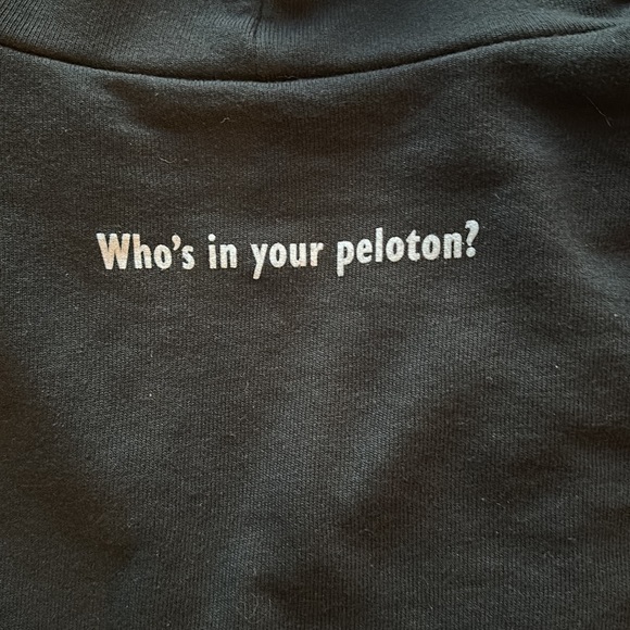 Peloton 🔥 Zip Up Sweatshirt Hoodie Pause Breathe Reflect Black Sz S - Picture 5 of 6